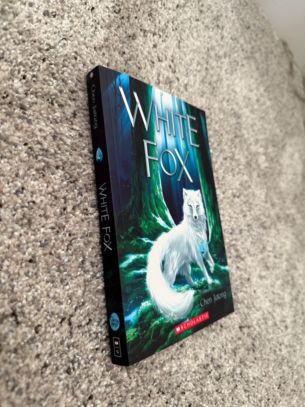 Scholastic White Fox — Teal and White Illustrated Cover